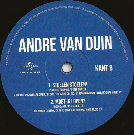 André van Duin - He He (Ik Heet André) / Stoelen Stoelen (10" RECORD STORE DAY)